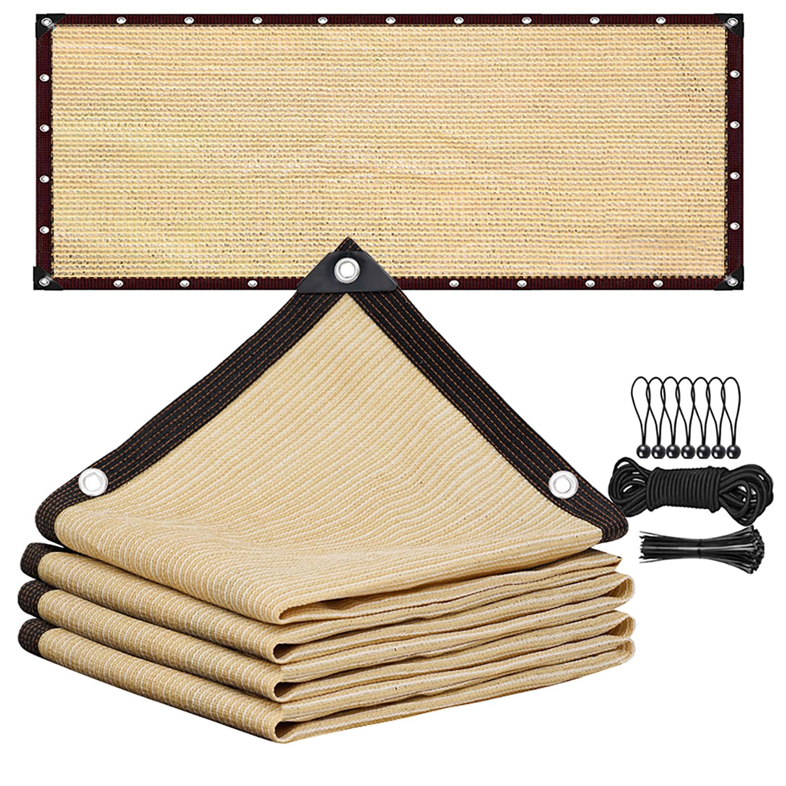 Red de Sombra 4.5x8.5m con Ojales, Malla Sombra 95% UV Toldo Vela de Sombra, Red de Sombra Al Aire Libre para Invernadero, Jardín, Pérgola, Patio Césped