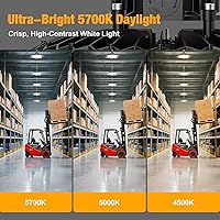 Vista 13 de Paquete de 4 luces LED UFO de alta bahía de 300 W, luces altas de 45,000 lm (equivalente a 1250 W MH/HPS) con atenuador, cable de 6' con enchufe