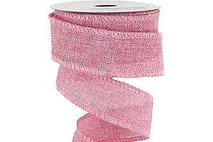MEEDEE Pink Burlap Ribbon: Adorn Your Creations with Rustic Charm