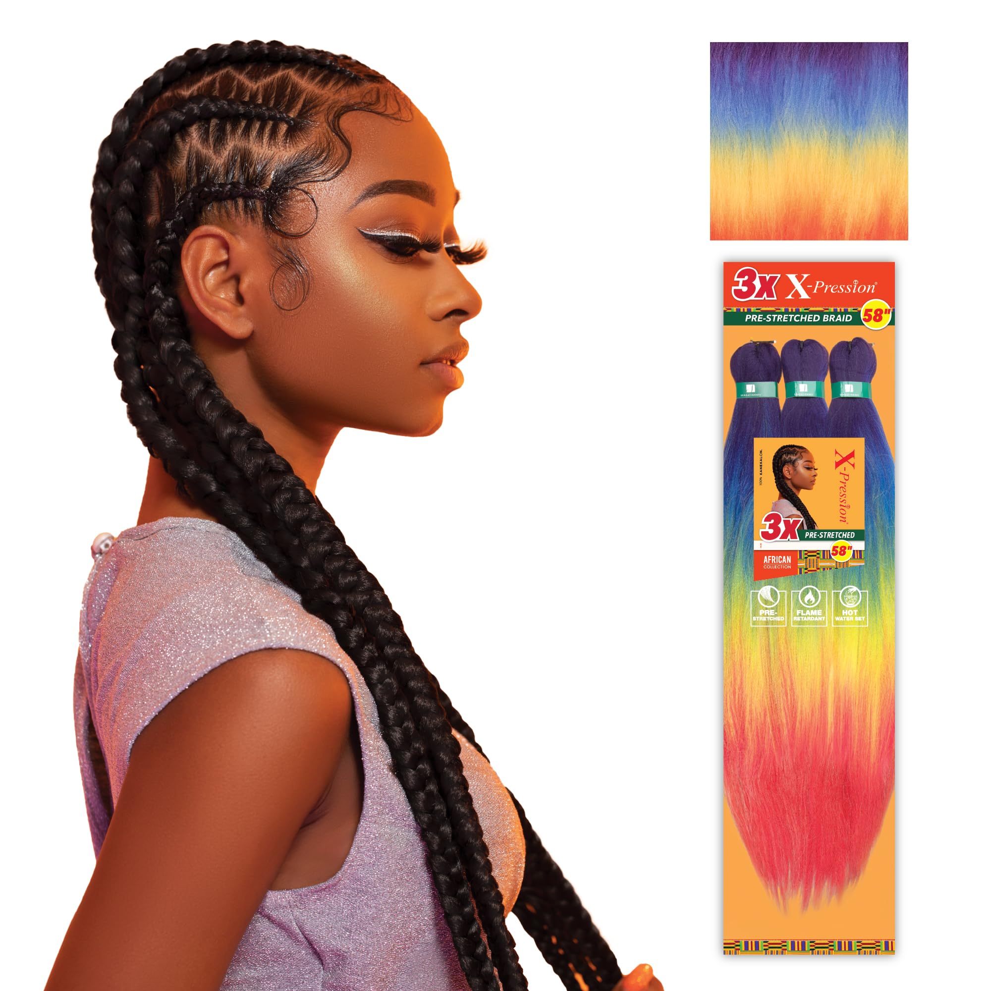 Amazon.com : Sensationnel X-pression prestretched braiding hair