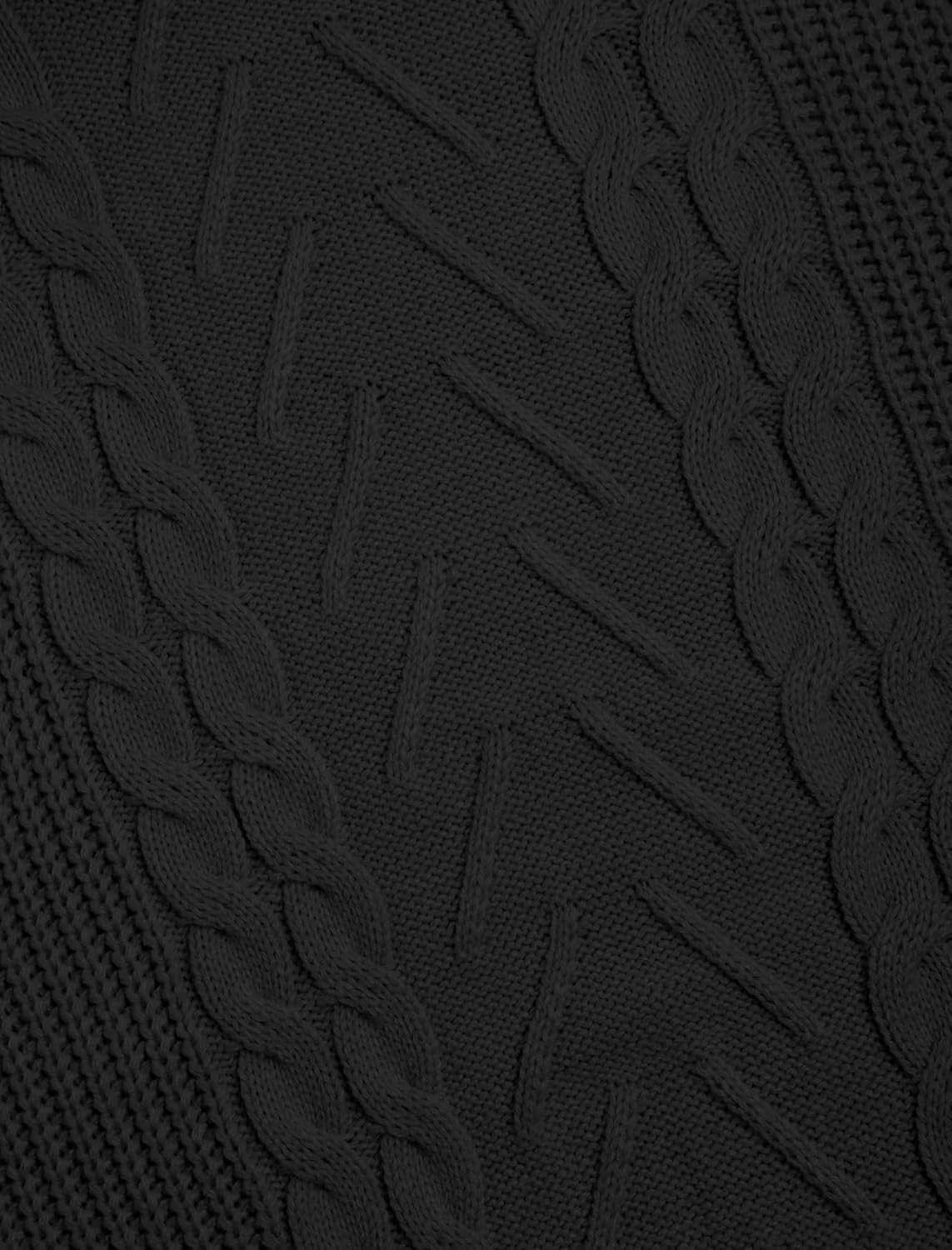 ZAFUL Women’s Batwing Long Sleeve Turtleneck Sweater Chunky Cable Knit Pullover Jumper Tops for Fall Winter 2025 - Image 6