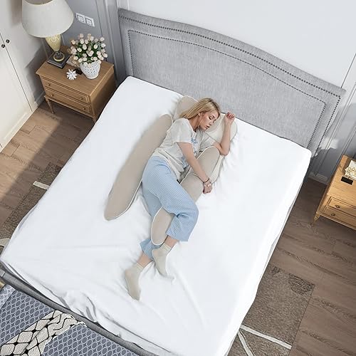 Miniatura 9 de Juego de almohadas de cuña de cama para dormir, almohada de apoyo ajustable para reflujo ácido, ronquidos, almohada ergonómica de hombro para dormir
