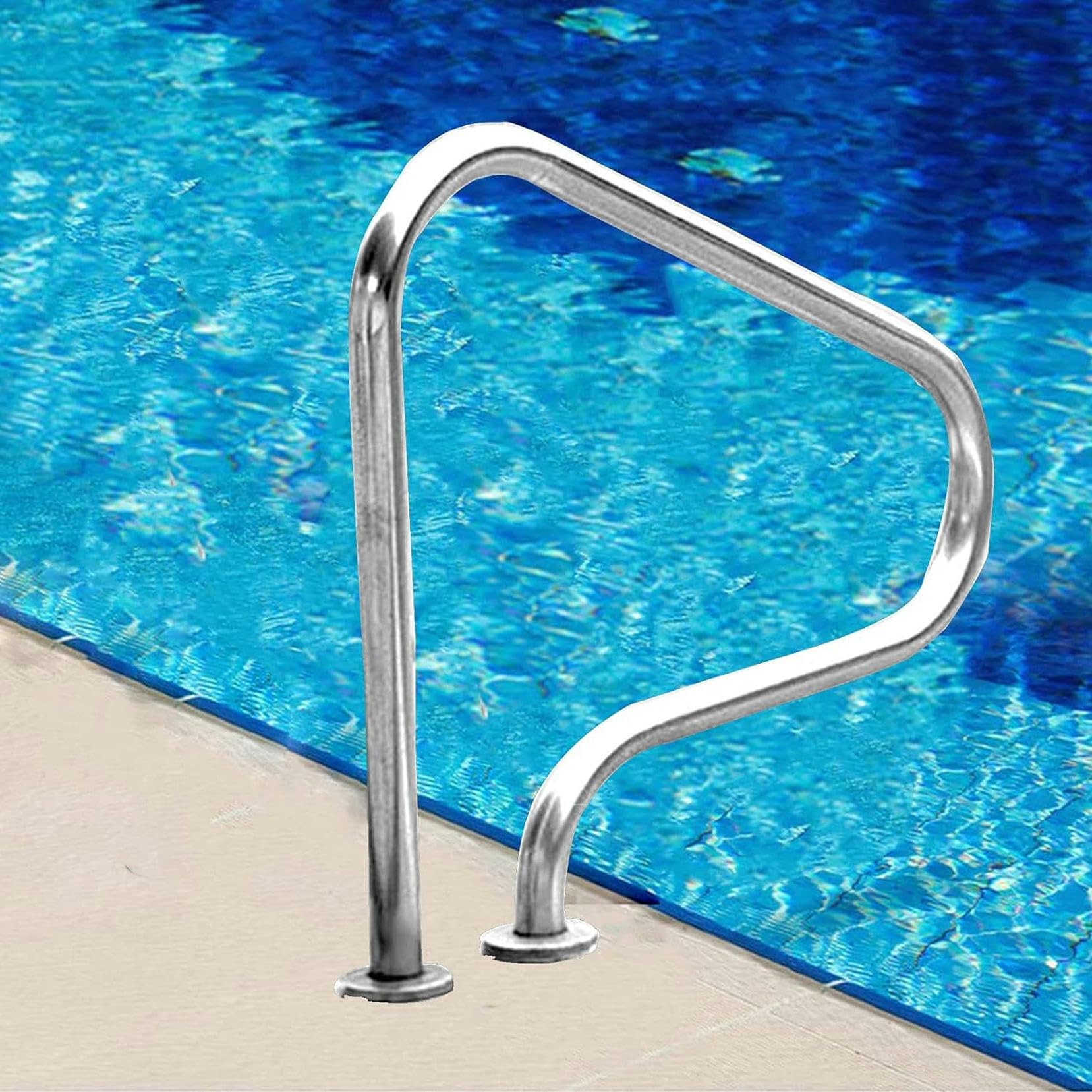 Main courante de piscine en inox 304 avec base renforcée pour escalier de spa et bassin de jardin