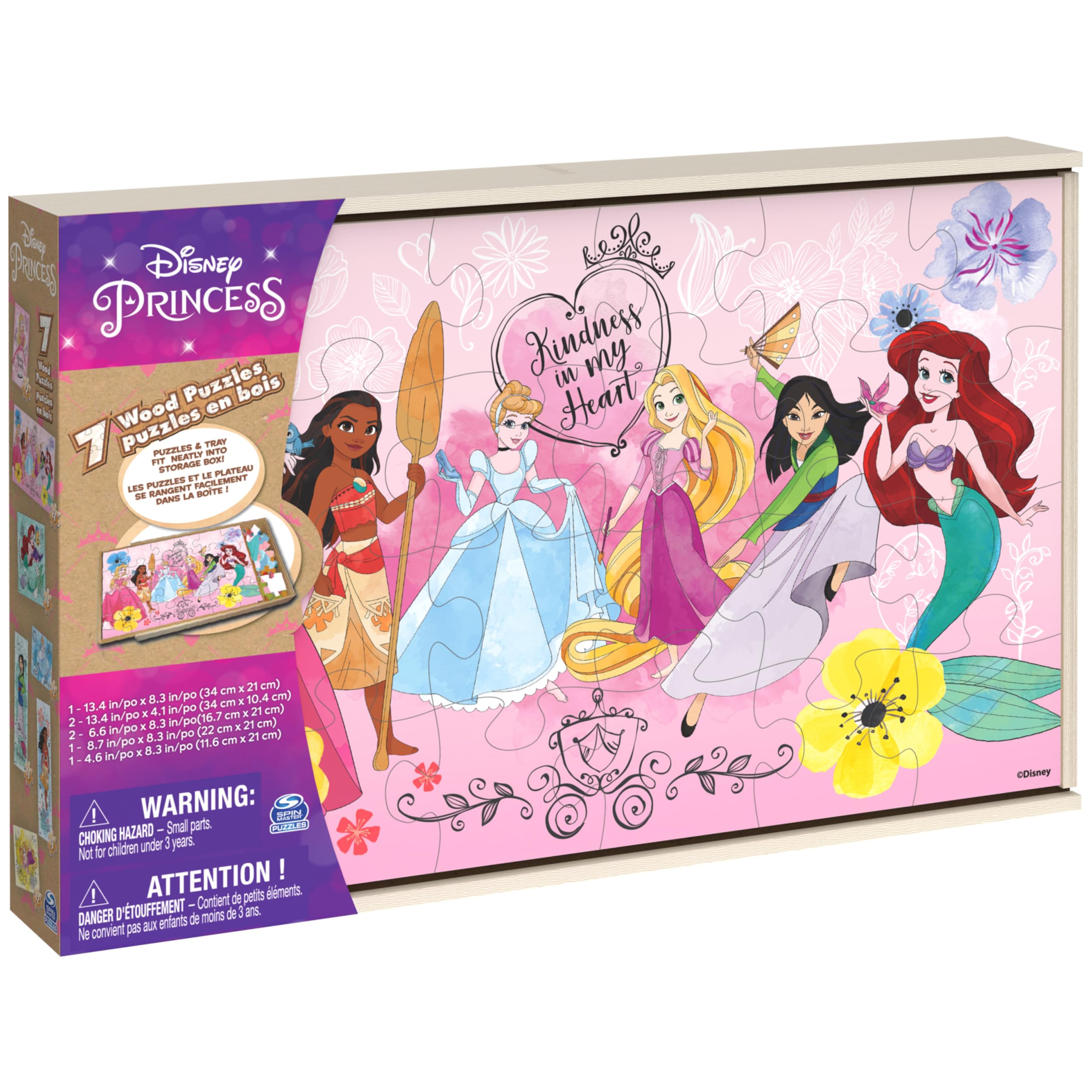 Spin Master Games Disney Princess Puzzles 7-Pack Jigsaw Kids Puzzles