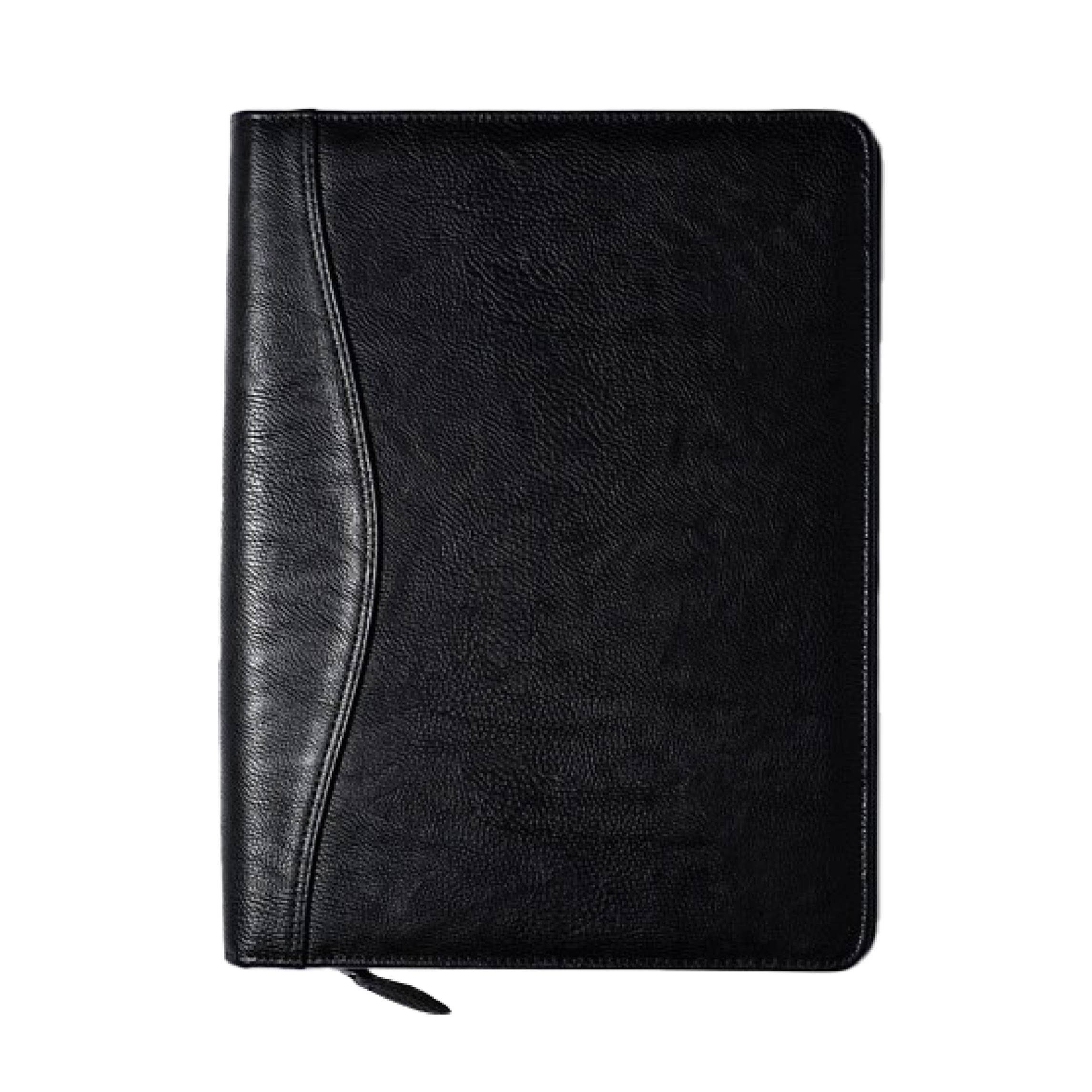 Planner Pad Copertura a 7 anelli, adatta per agenda di dimensioni da 8 1/2 "x 27,9 cm, colore nero