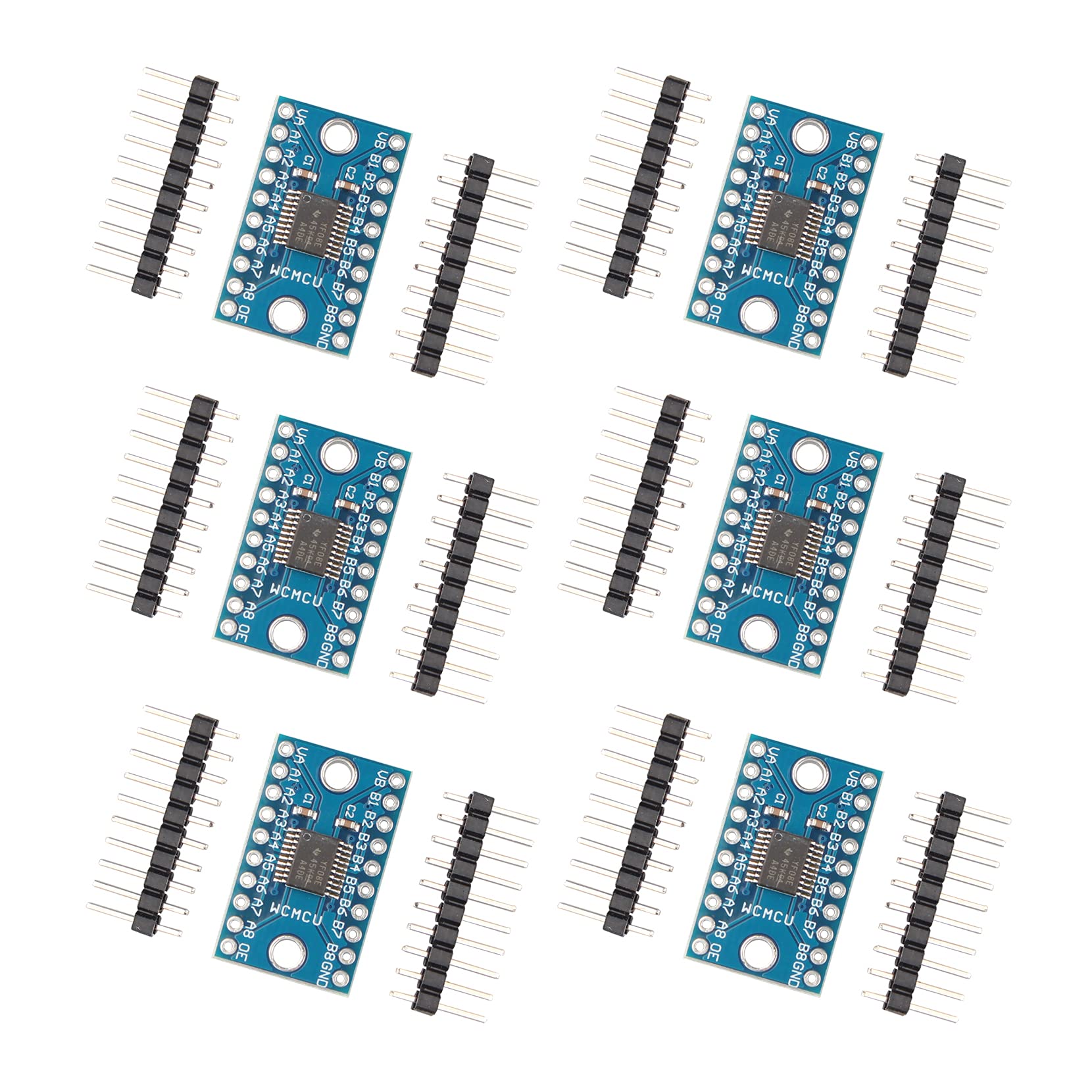 6PCS TXS0108E 8 Channel 8 Bit Logic Level Converter Bi-Directional High-Speed Full Duplex Shifter 3.3V 5V SPI 8 Way IIC Bi-Directional Converter Module Compatible with Arduino Raspberry Pi