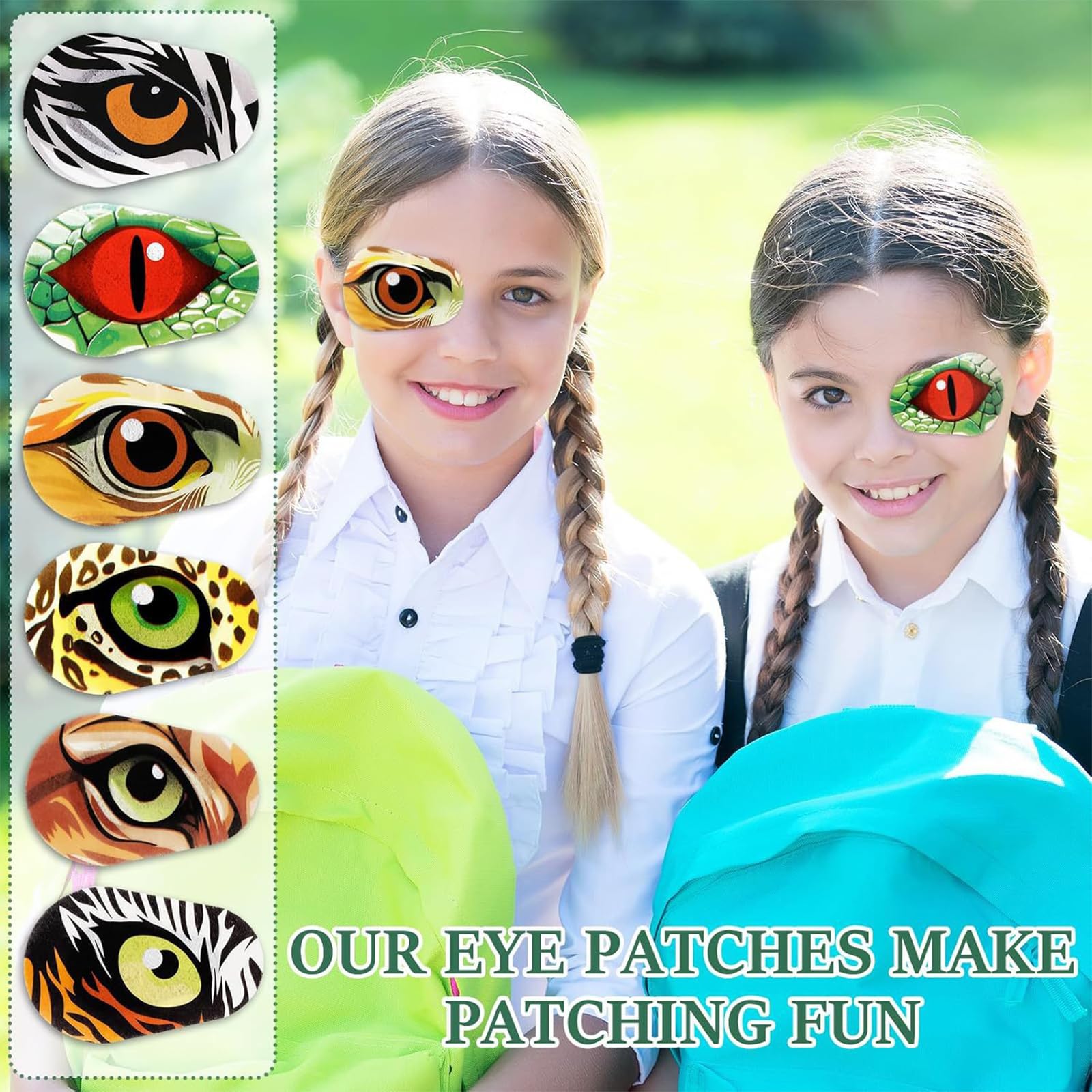 12 Pezzi Bende Oculari per Bambini, Cartone Animato Benda Occhio Pigro Bambini, Usa e Getta Traspiranti Non Tessuto Benda Oculare per bambini, per Occhio Pigro Ambliopia