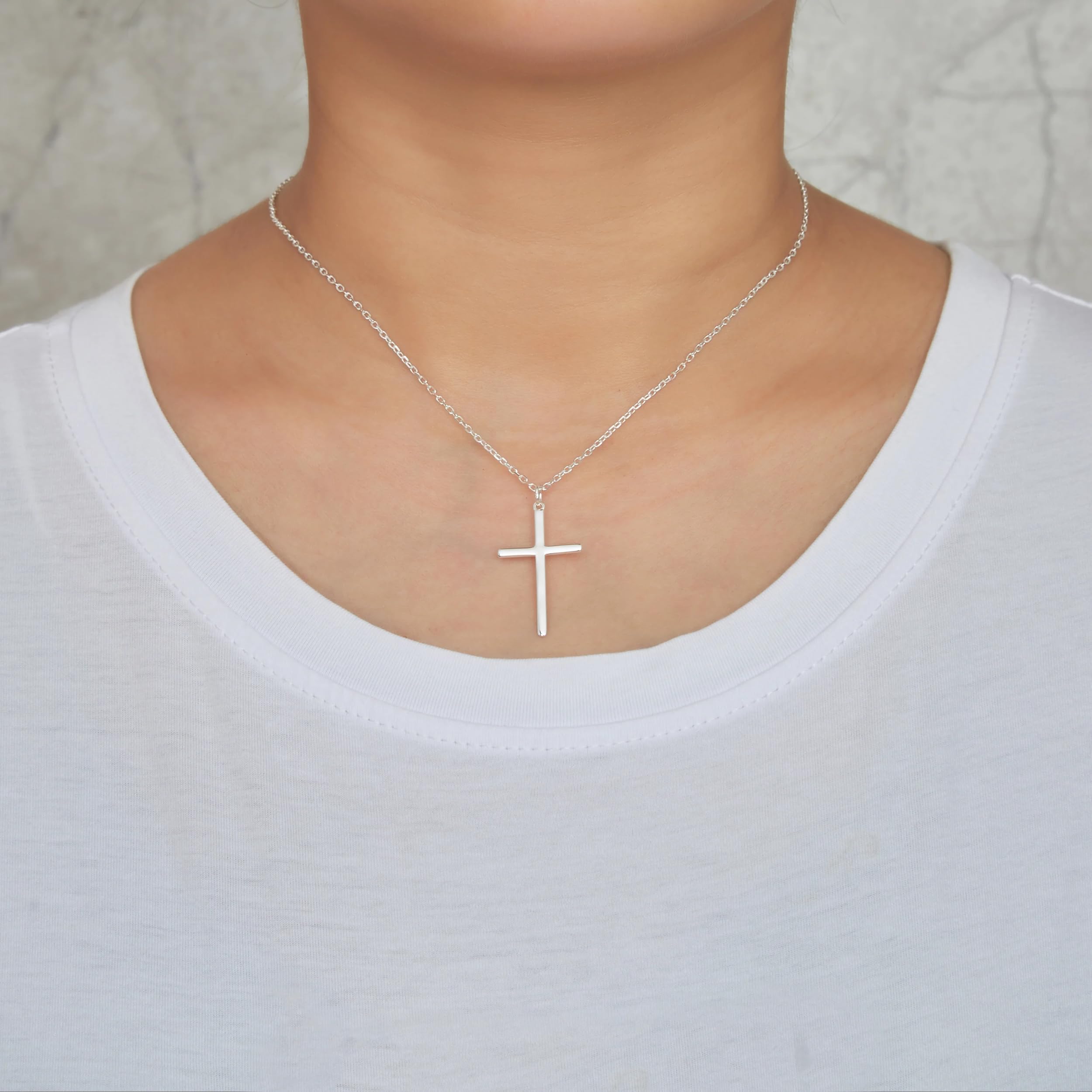 Kreuz Halskette,Kreuz Anhänger,Sterling Silber Kreuz Anhänger Halskette
