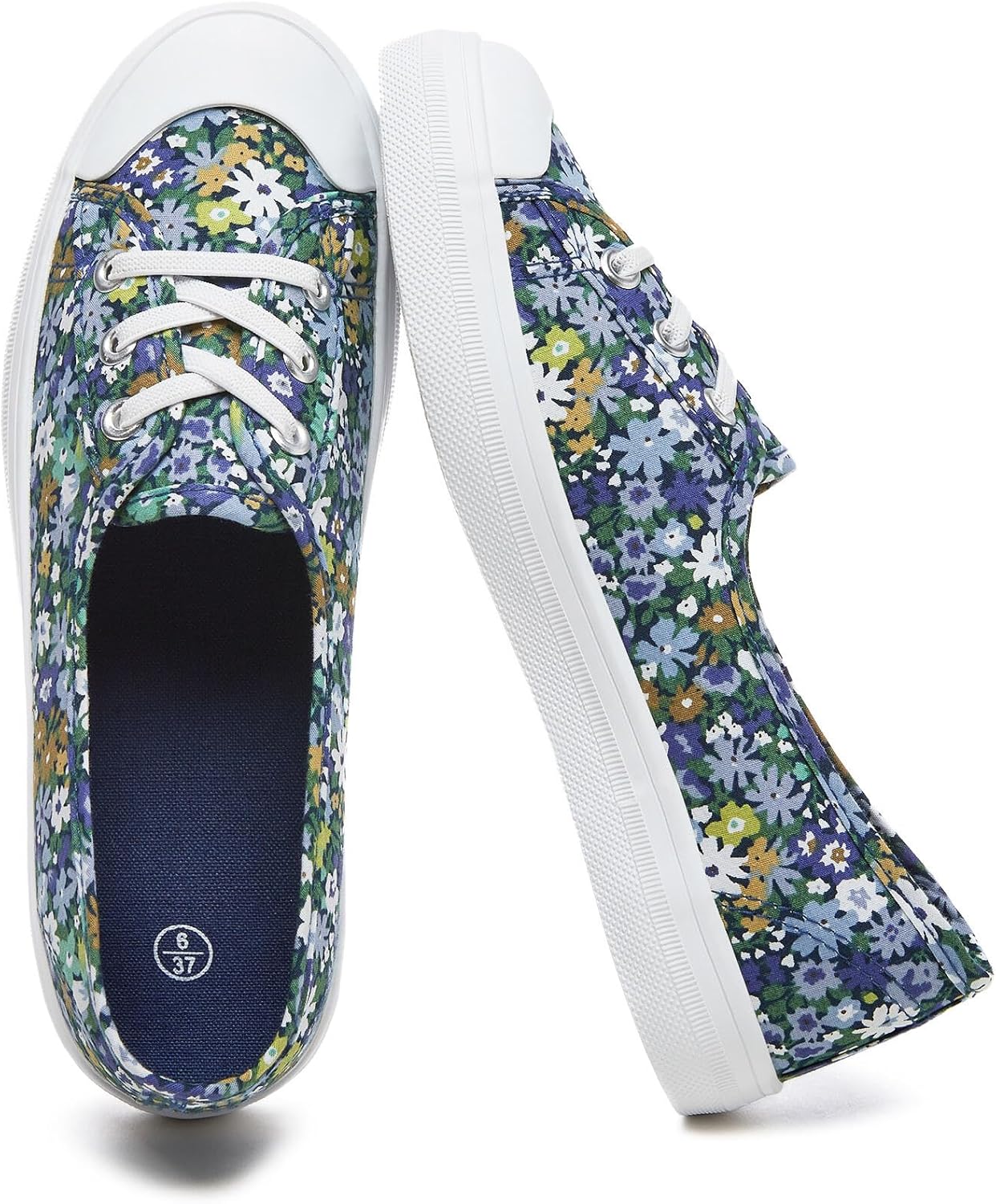 Uoidru Womens Slip On Shoes Low Top Canvas Sneakers Lightweight Casual Walking Shoes Fashion Work Sneakers