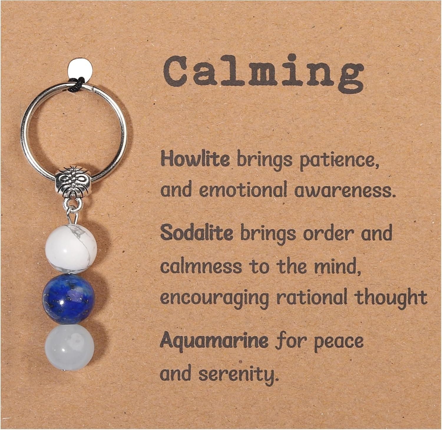 AIEIJJH Small Natural Chakra Stone Crystals, Healing Crystals Keychain Gift for New Beginnings Including Amethyst & Rose Quartz for Happiness Anxiety Relief, Calming