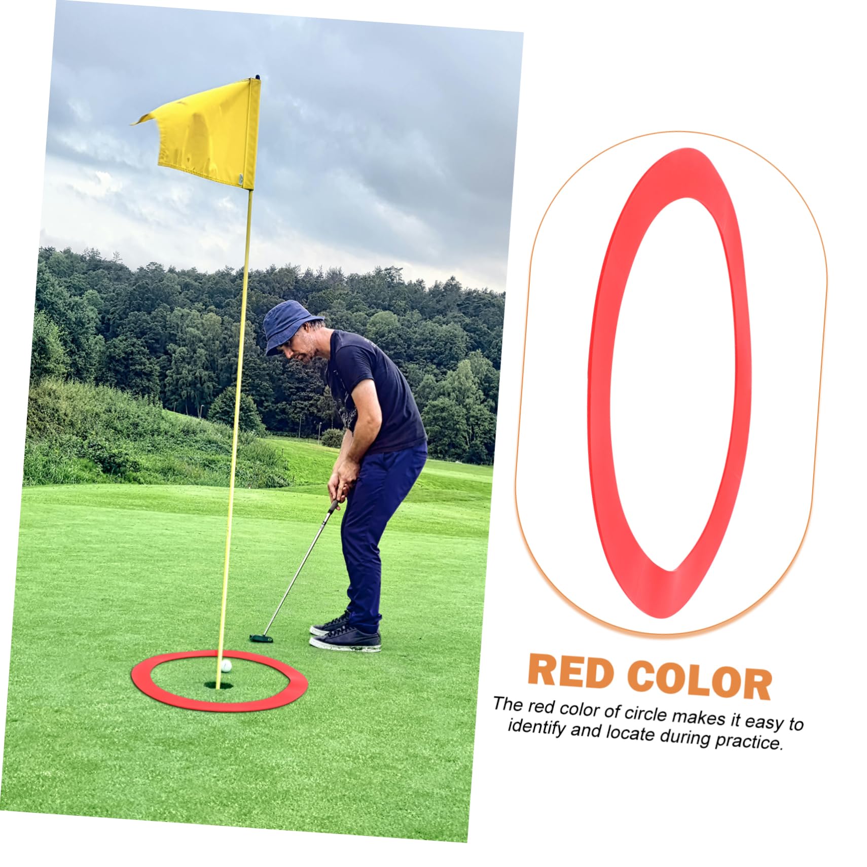 TOYANDONA Golf Putting Circle Silicone Circles for Practice Design Accuracy Visual Point for Skill Improvement