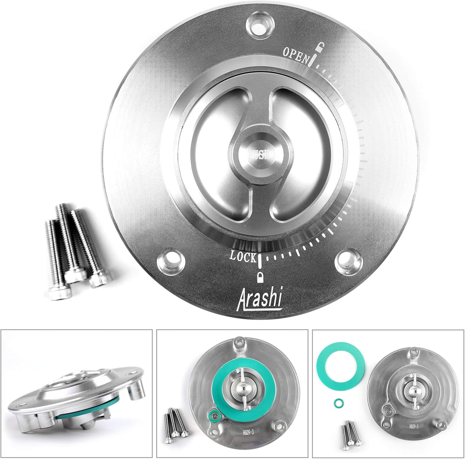 MOTORS Body & Frame Black Keyless Gas Cap Twist Off Fueltank Fuel Cap