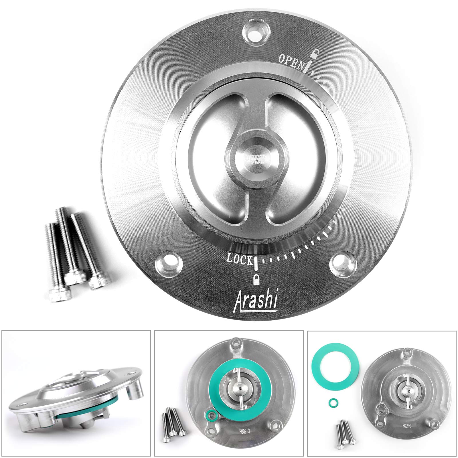 CNC Keyless Fuel Gas Tank Cap For GSXR 600/750/1000 GSR 600/750 03-18 SL