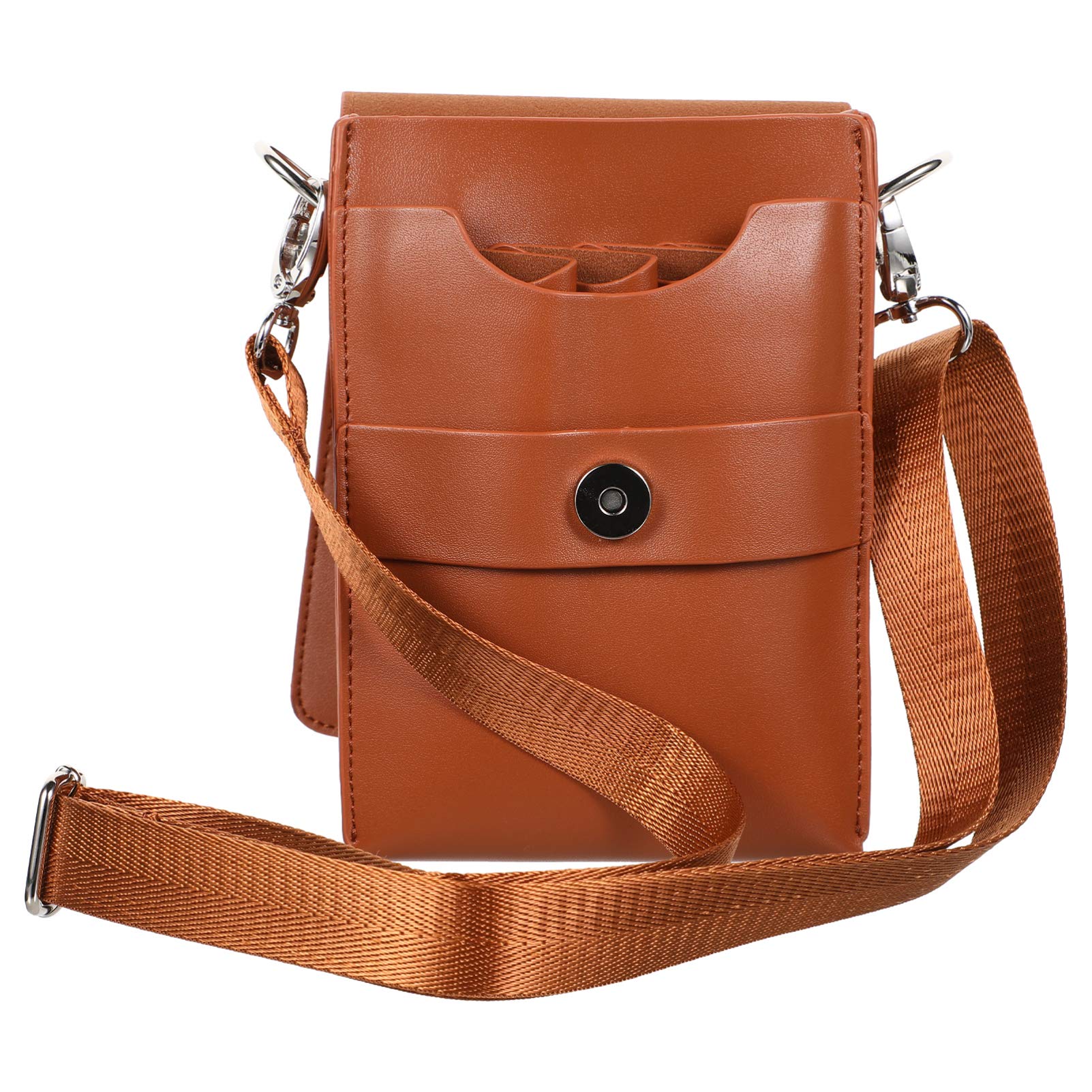 IWOWHERO Professional Barber Scissor Bag Adjustable Belt Hair Stylist Fanny Pack Cowhide Salon Decor Hairdressing Tool Case