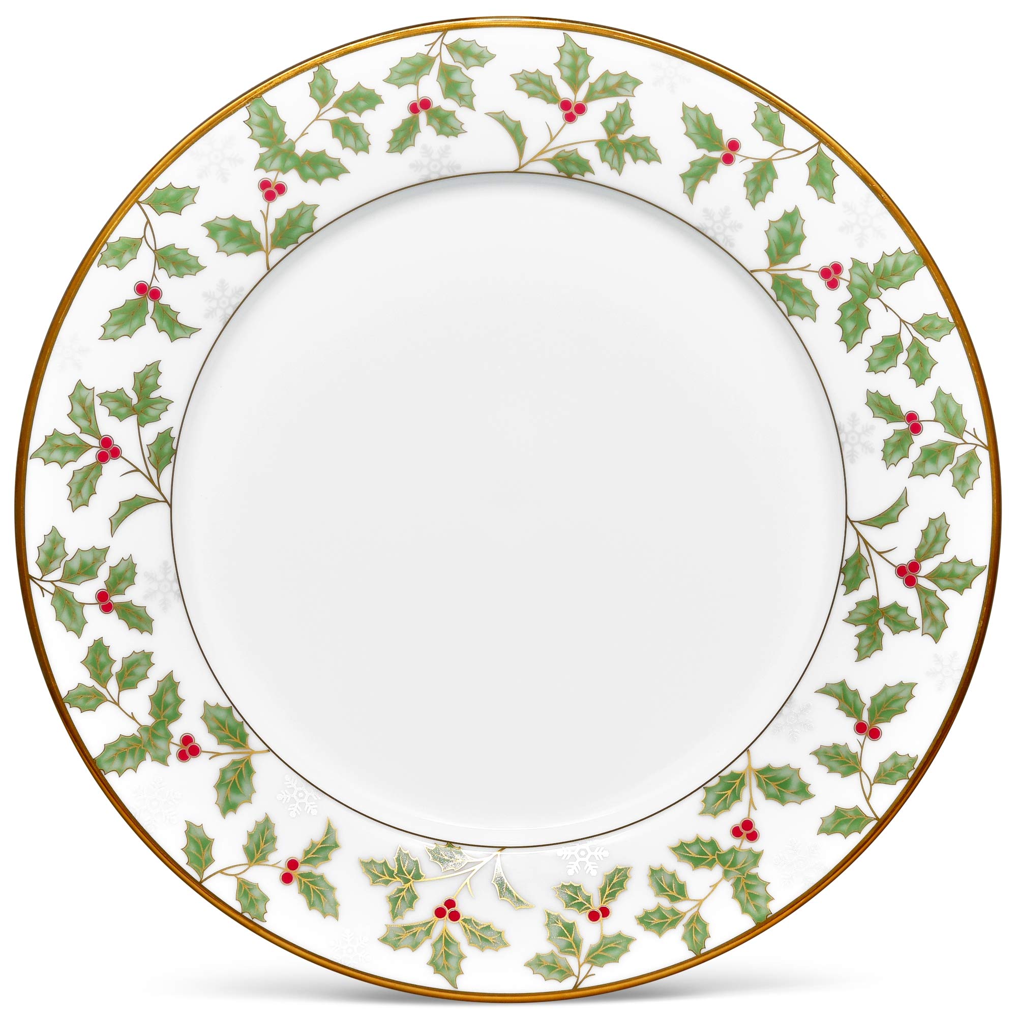 NoritakeHolly and Berry Gold Dinner Plate