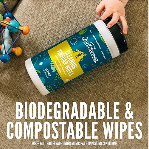 Miniatura 5 de Aunt Fannie's Paquete limpiador de suelos de lavado de vinagre (limón brillante) + toallitas de limpieza de vinagre (limón brillante)