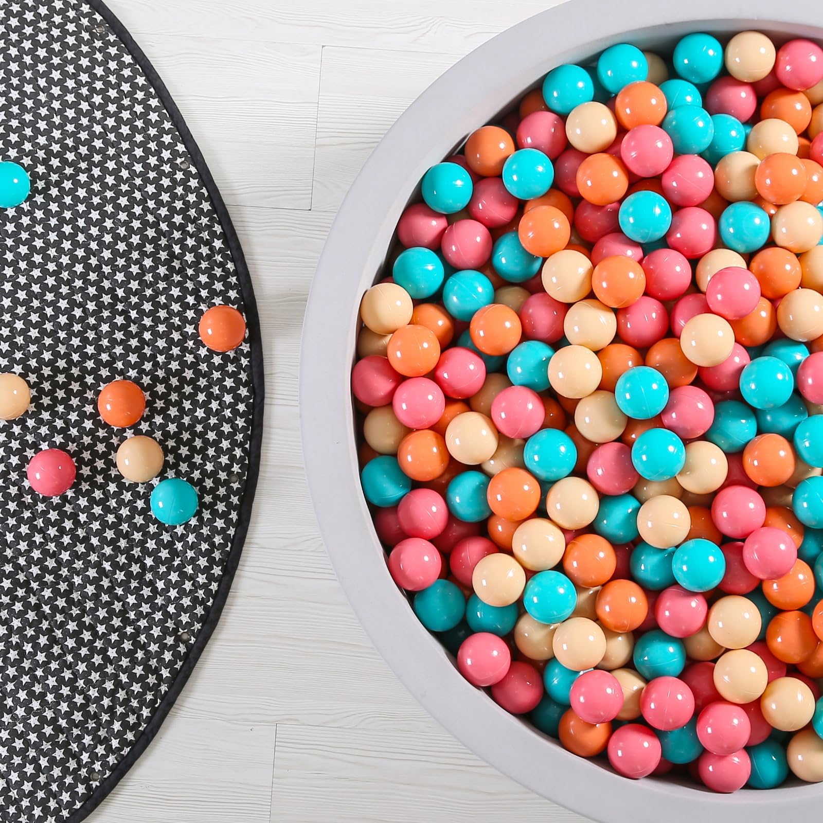 GOGOSO Ball Pit Balls for Toddler,Plastics Balls for Kids1 2 3 4 5 6 Baby Ballpit 50 100 200 300 400 500 1000