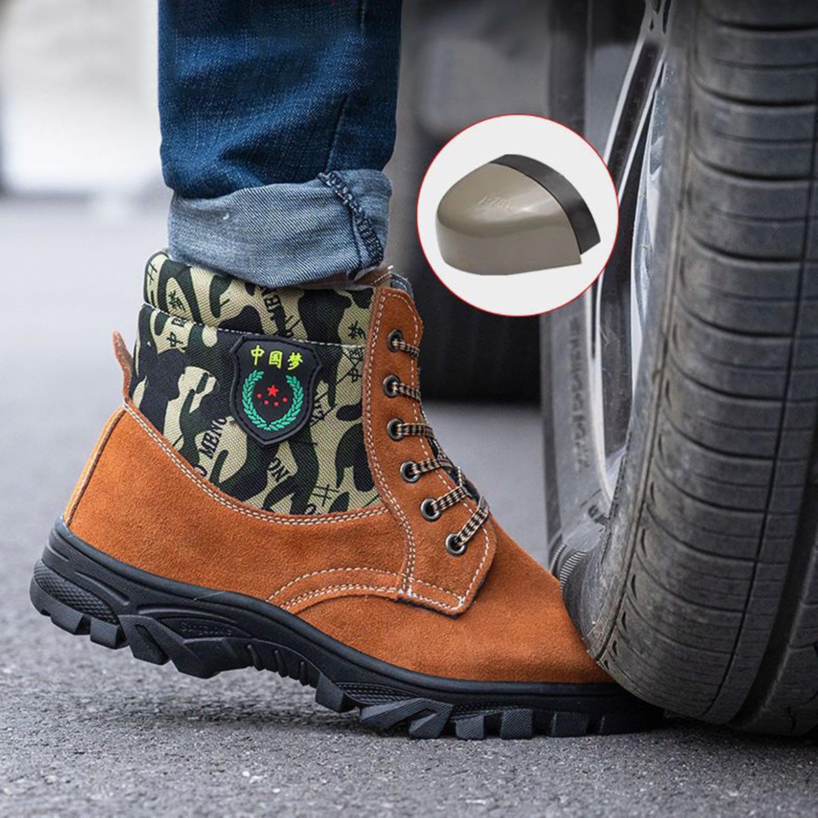 Générique Bottes de Neige Montantes pour Hommes Chaussures de Travail d'hiver -écrasement et -Perforation Robustes et imperméables
