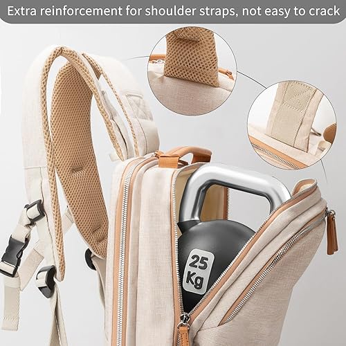 Miniatura 5 de NOBLEMAN Mochila para portátil de viaje para hombres, resistente al agua, para portátil de 17 pulgadas, mochila de día, USB, Mochilas de viaje