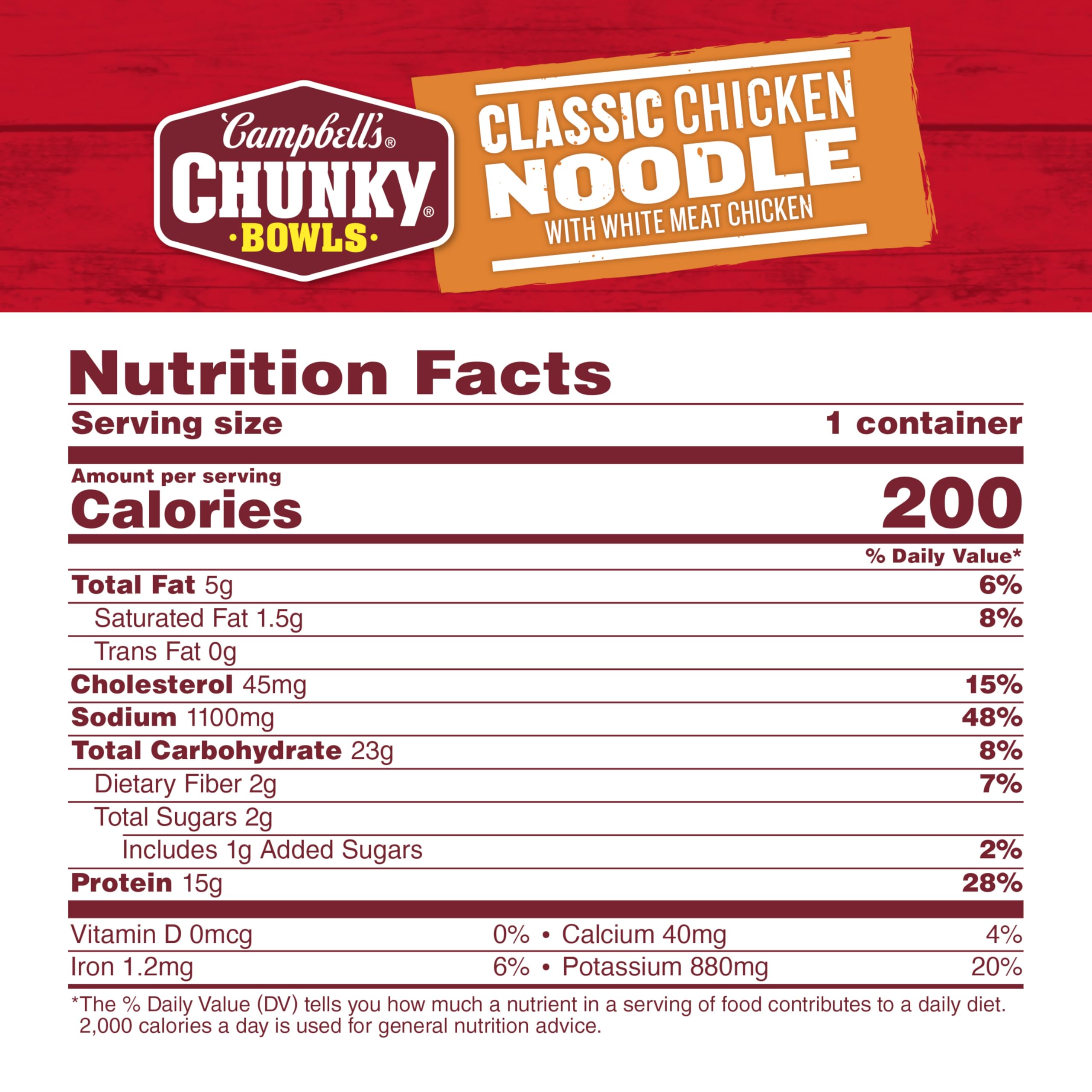 Campbells Chunky Soup Classic Chicken Noodle Soup 15 25 oz Microwavable Bowl — view 2