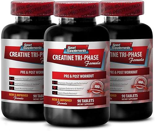 Creatina piruvato Creatina trifásica 5000 Mg Mejora el rendimiento de alta intensidad 6 botellas 540 tabletas