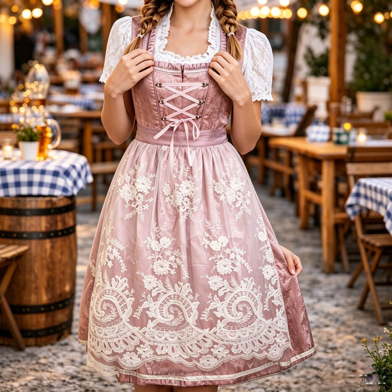 Dirndl Grosse Grössen Oktoberfest Damen Outfit Samt Dirndl-Komplettsets Trachtenkleid Dirnd Große Größen Midi Mit Bluse Unter 100 Euro Für Komplettset Mini Lang Dirdl Lifos