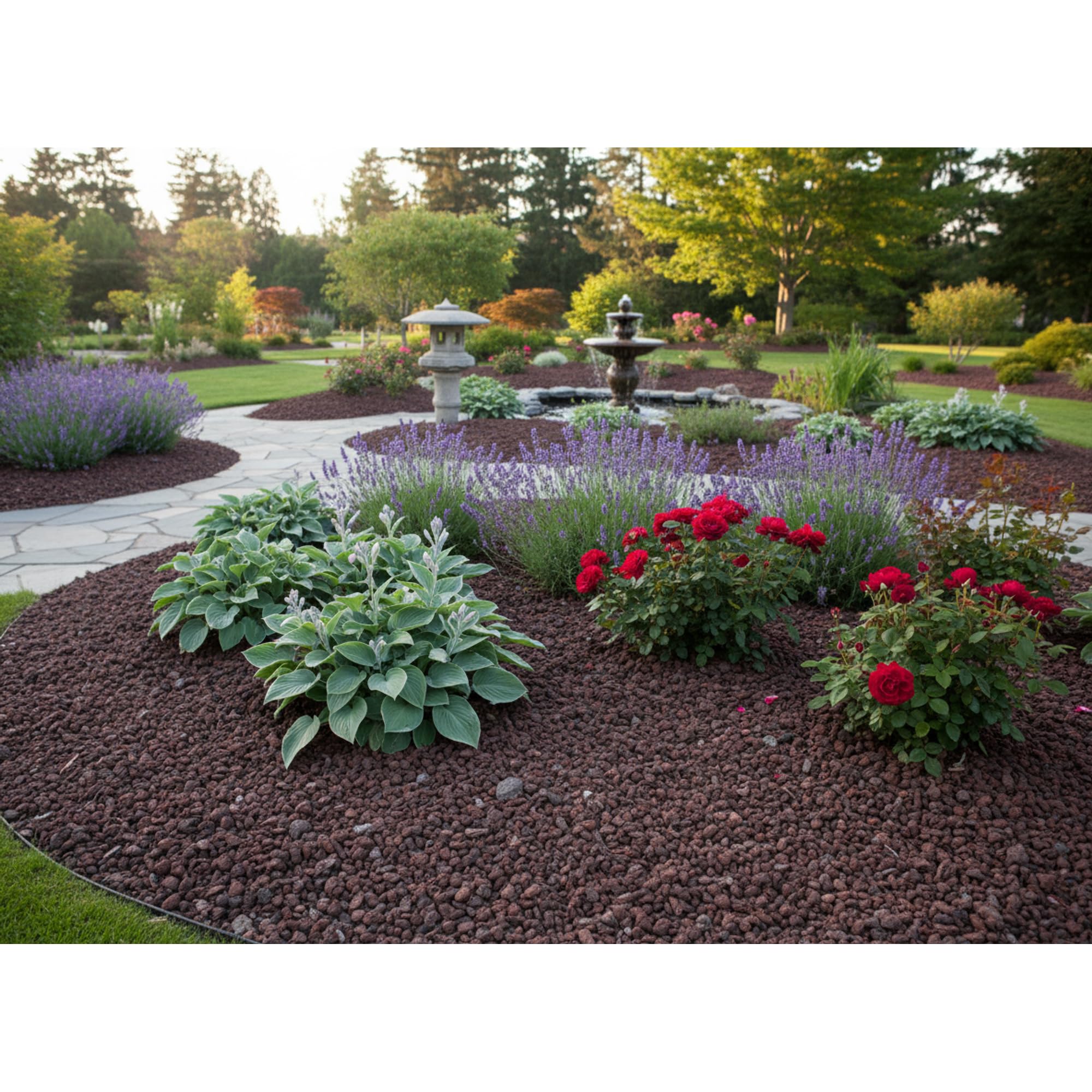 Lava Mulch 8–16mm für Garten und Aquarium, Frostfest, Geruchlos, als Mulch und Dekoration, langfristige Bodenverbesserung - 25kg