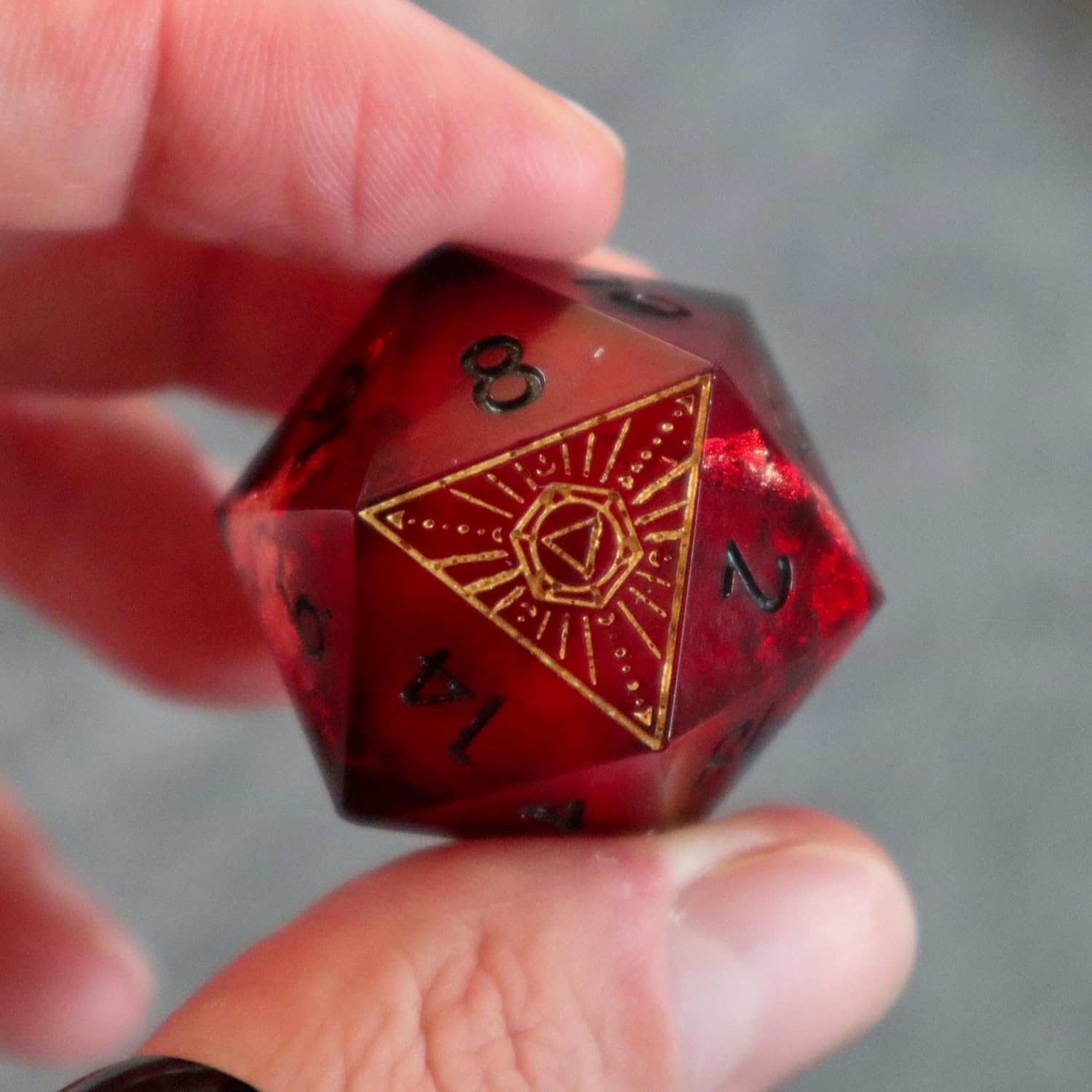 Ascendice - Floating Dice for D&D (All 3 Dice & A Matte Black Base)