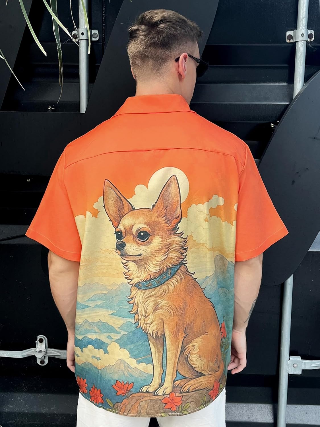 Japanese Art Style Men's Hawaiian Shirt Funny Printed Casual Short Sleeve Button Down Shirts - Image 6