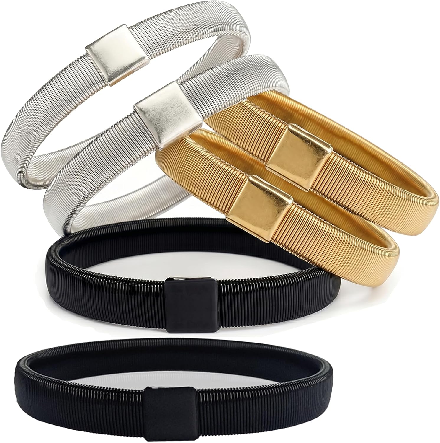 Sleeve Garters for Women and Men,Metal Spring Shirt Sleeve Holders,Stretch Armbands for Blazers,Sweaters,Bartenders