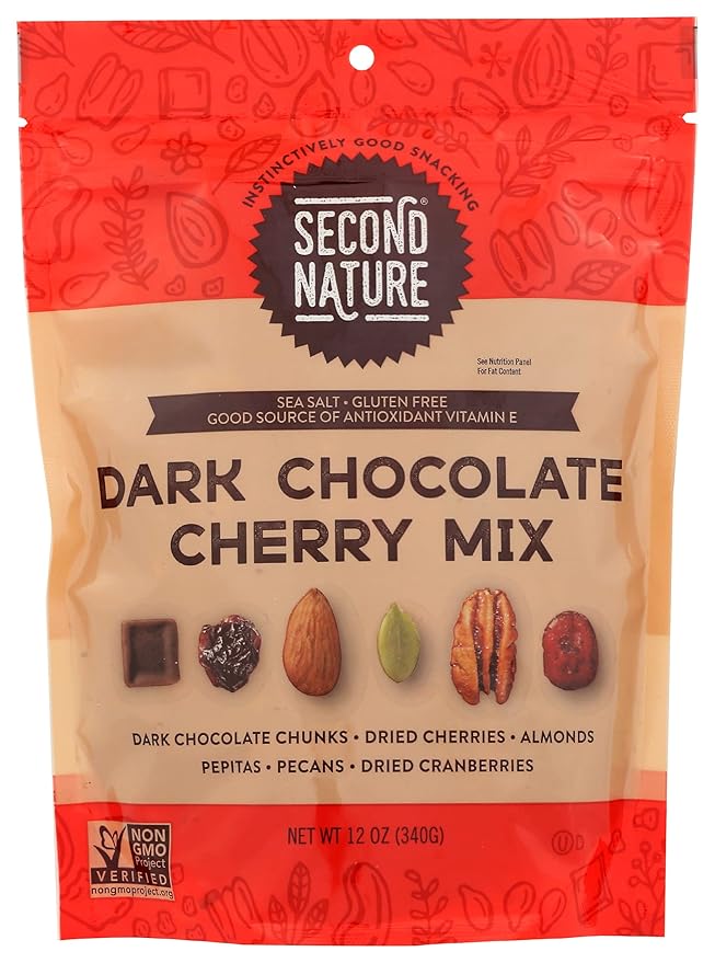 Second Nature Dark Chocolate Cherry Snack Mix, Resealable