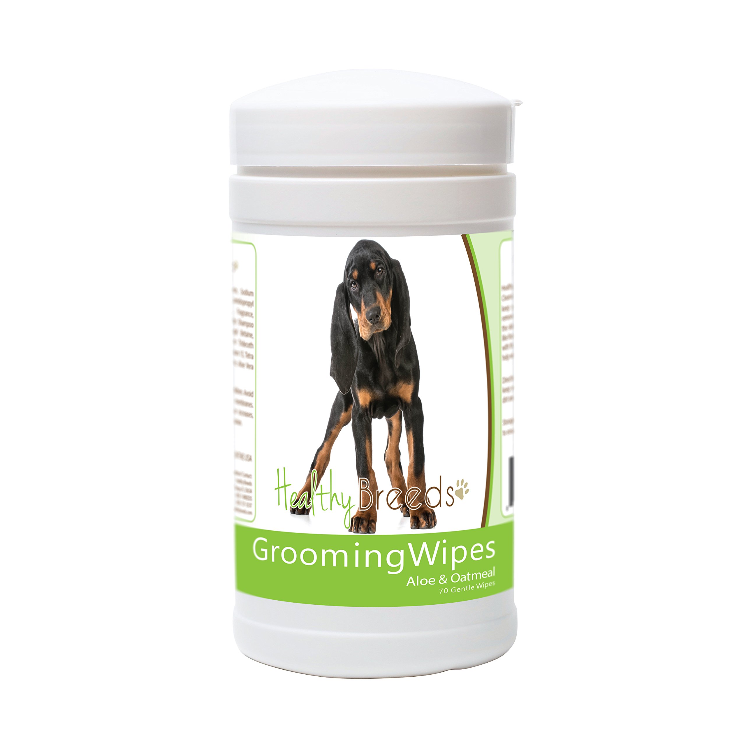 Healthy Breeds Black and Tan Coonhound Grooming Wipes 70 Count