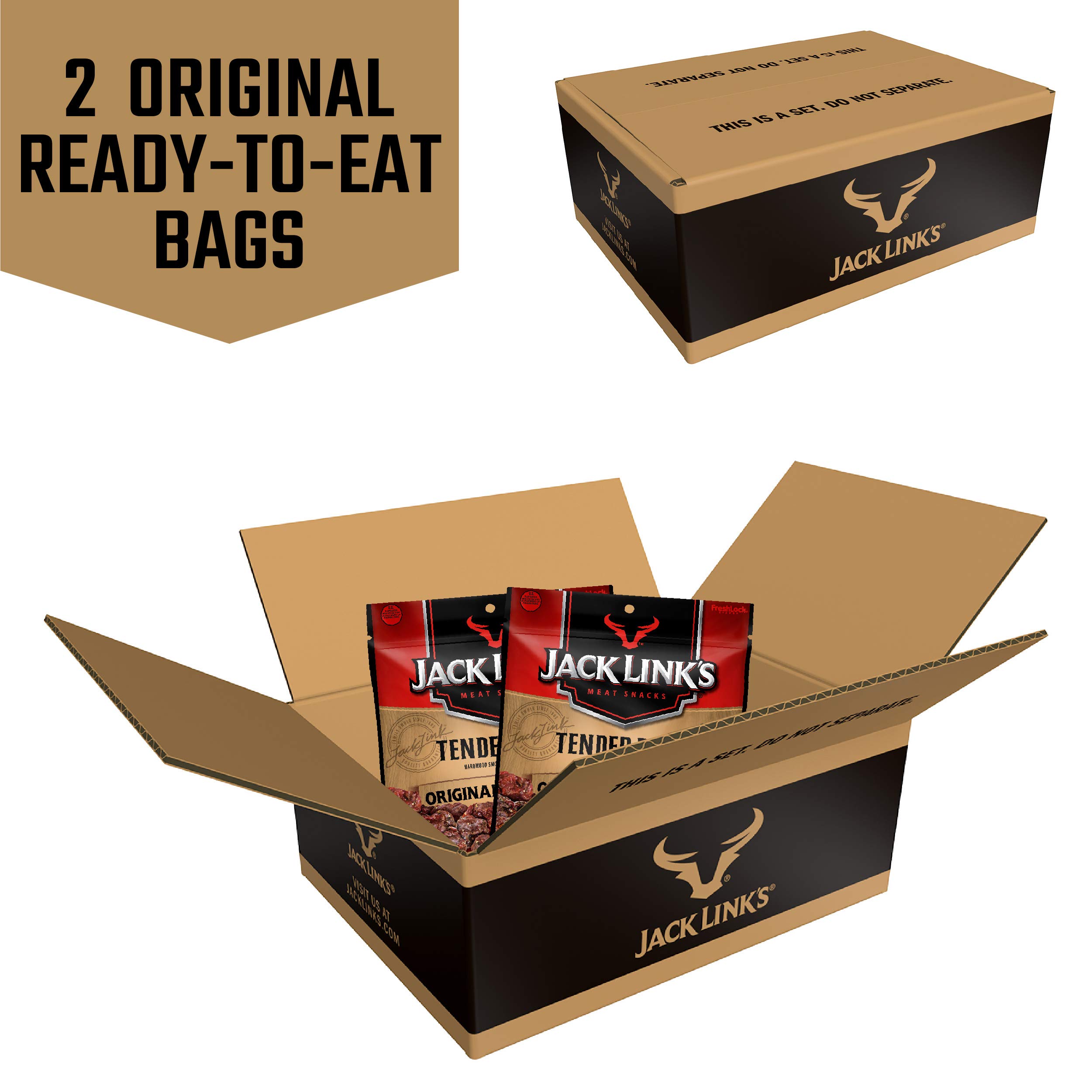 Jack Link's Tender Bites Bag, Original Beef Steak, 2.85 Ounce (Pack of 2)