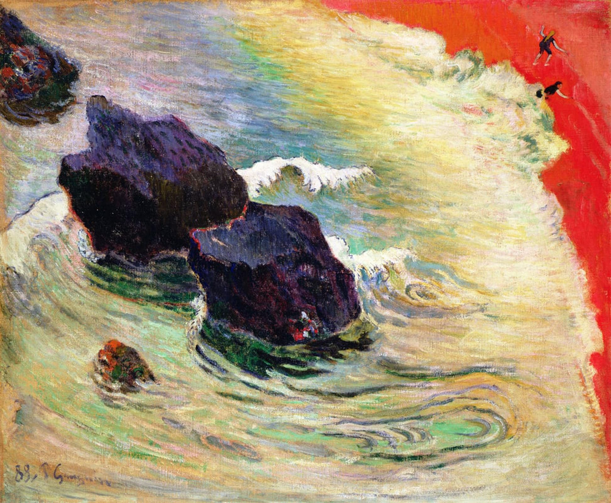 SERENDIPITP Abstract Painting Mural Print Picture Wall Decor Painting famous artist by Paul Gauguin Vintage Wall Artwork for Home Decor 60x90cm