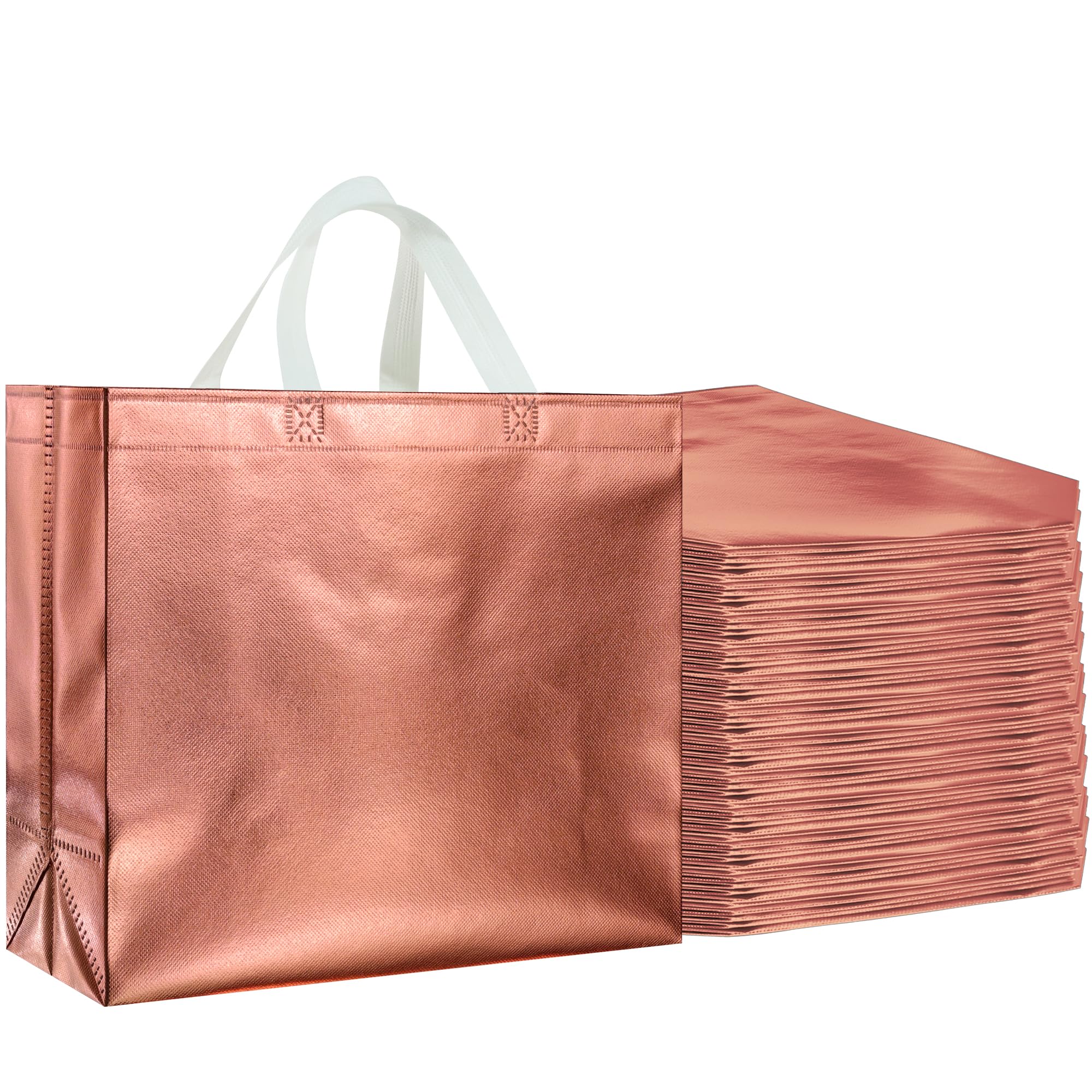 BLEWINDZ Lot de 60 grands sacs cadeaux réutilisables pour shopping, anniversaire, fête, mariage