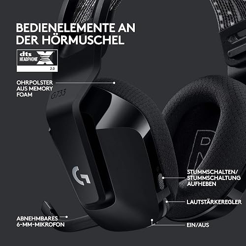 Logitech G733 LIGHTSPEED Cuffia wireless con microfono gaming - 6