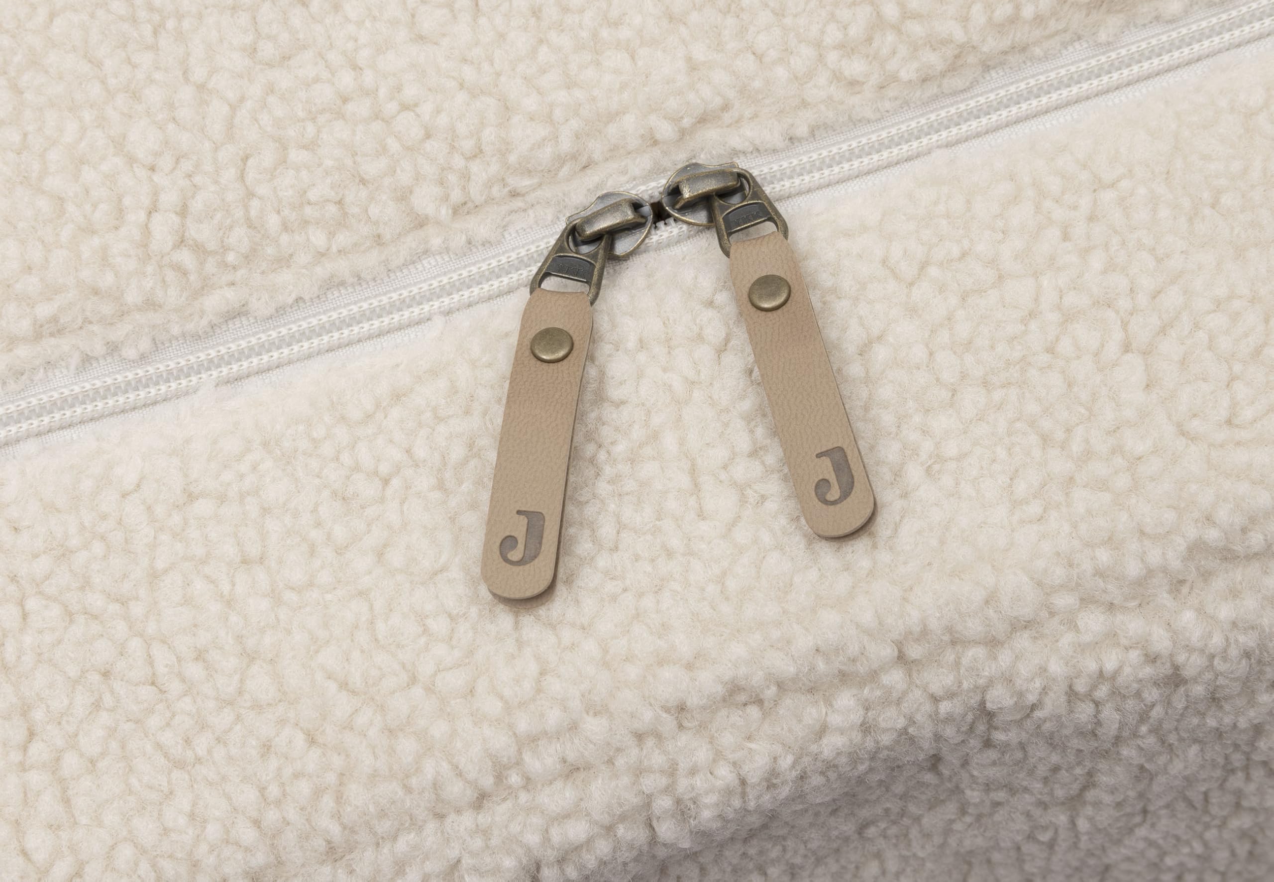 Jollein Wickeltasche - Teddy Lou - Inkl. Wickelunterlage - Mit Fächern & Kinderwagenbefestigung - Flaschenhalter - Sand - 40x30x17 cm