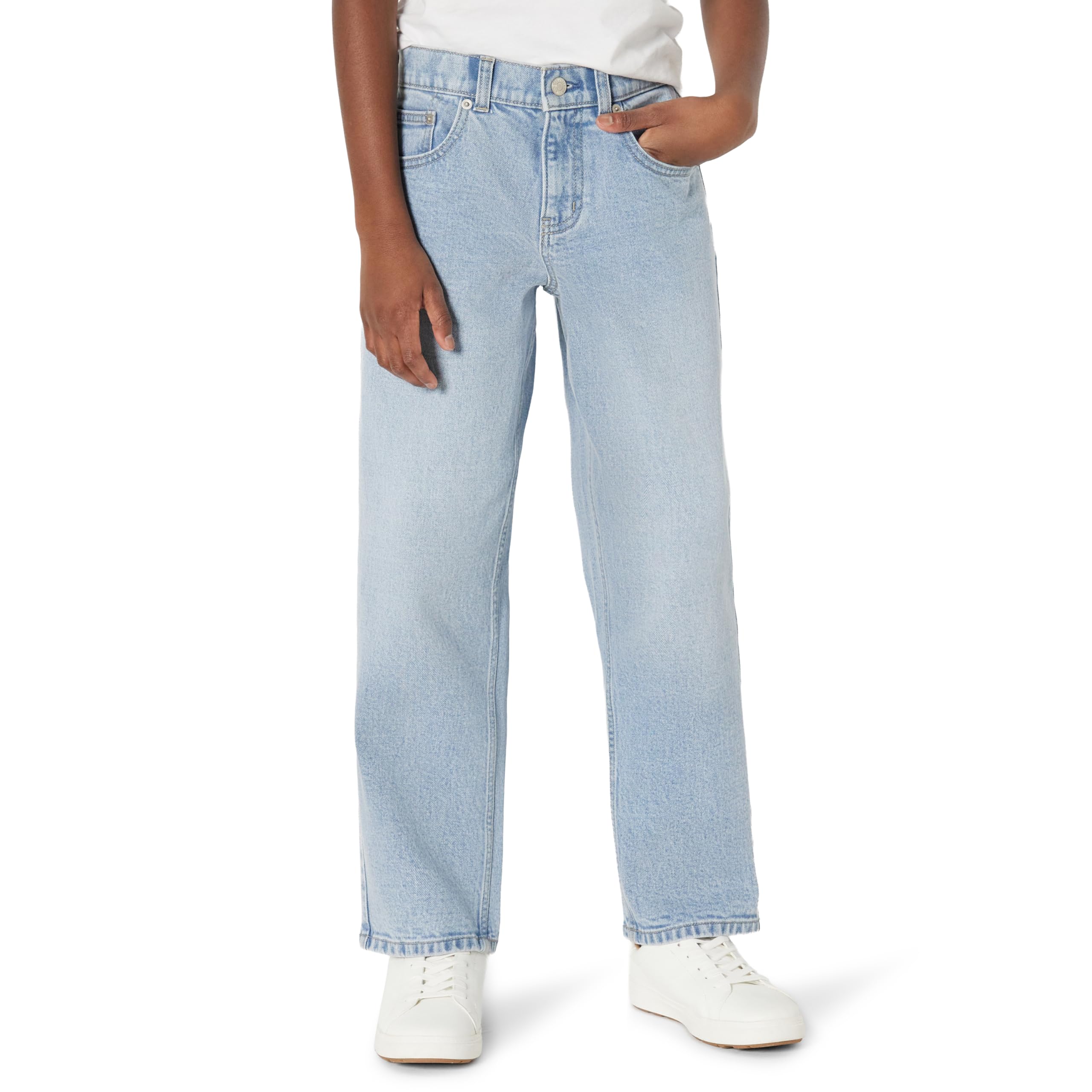 Amazon Essentials Jungen Loose-Fit-Jeans für Babys mit Mittlerem Stretchanteil und Geradem Bein