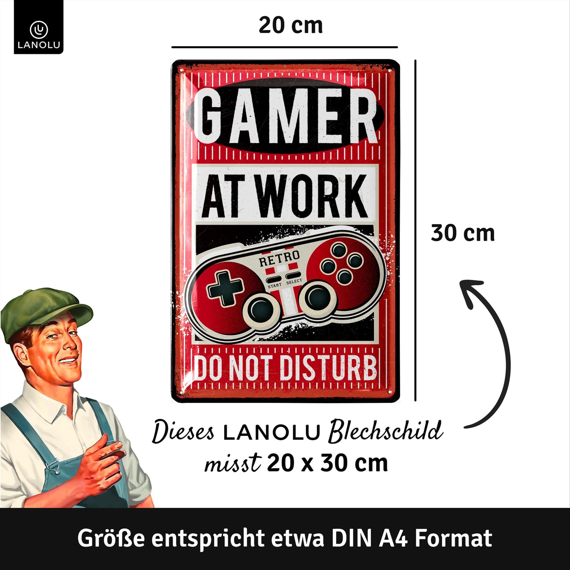 Retro Tin Sign, Gaming Sign, Door Sign Please Do Not Disturb, Gamer Gift, Gaming Zone - Image 4