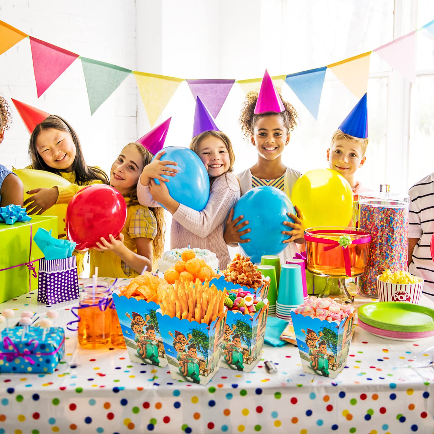 Boîte de Pop-corn 12 pcs, Sacs Popcorn, Boite de Bonbons, Soirée à