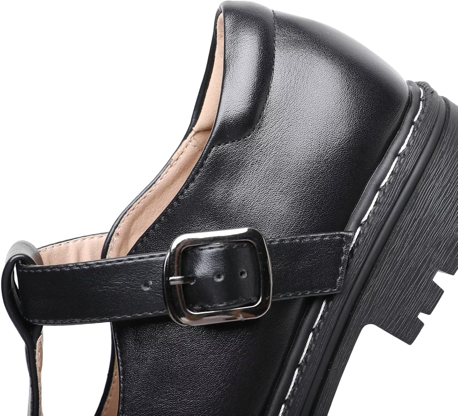 Mary Jane T-Strap Oxford Shoes for Women, Round Toe Flat Comfort Footwear, Adjustable Ankle Strap, Retro Low Top Shoes for Office, School, Daily Walking & Weekend Outings - Image 5