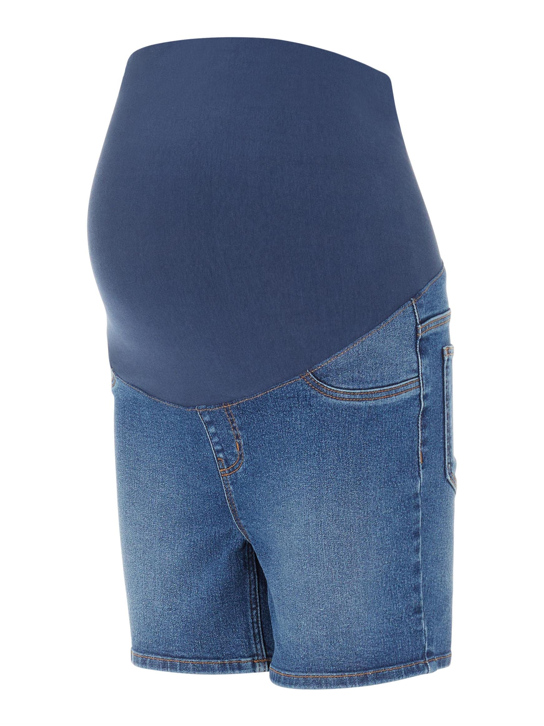 MAMALICIOUS Damen Mlamy Skinny Medium Blue V. Shorts