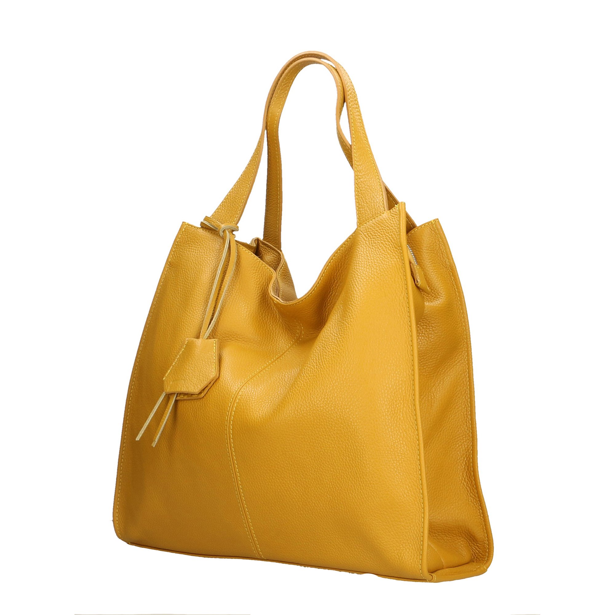 Aren - Shoulder Bag Borsa a Spalla da Donna in Vera Pelle Made in italy - 40x36x10 Cm