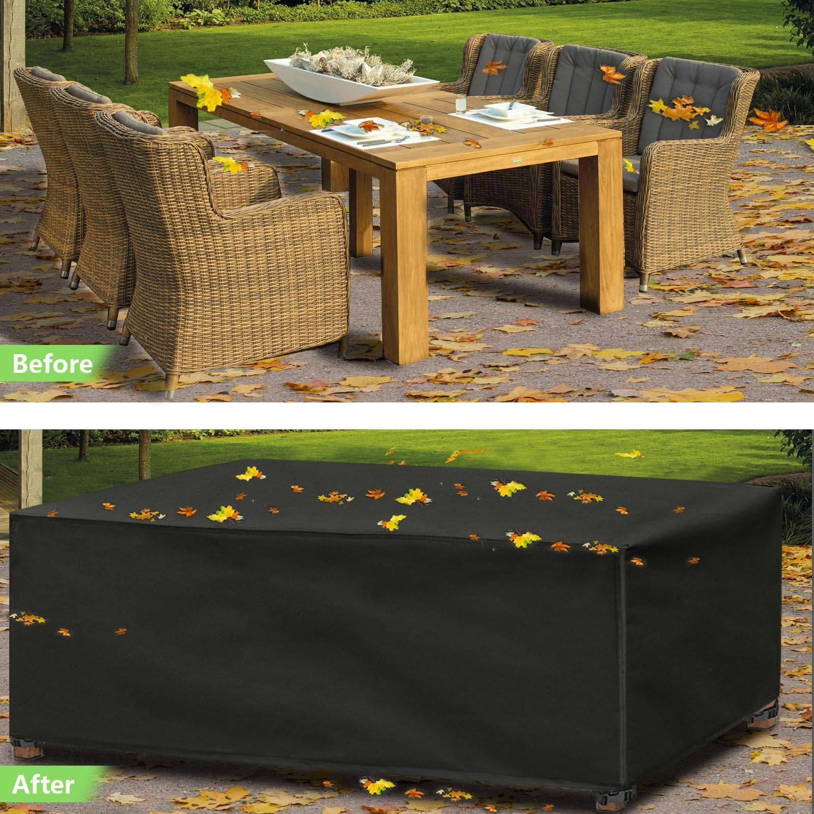 Fundas Exterior Muebles Jardin 340x290 Funda Para Mesa De Jardin,Cubierta Oxford 420d, Sistente Al Invierno,Funda Impermeable,Funda Sofa Jardín Exterior Para Muebles De Jardín 340x290x74cm/LxWxH