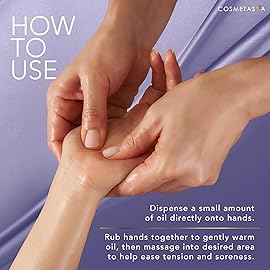 Cosmetasa Lavender Massage Oil for Massage Therapy - All Natural, Cruelty-Free & Spa Quality Skin Therapy Oil, Calming & Soothing Care - Lavender, Geranium & Grapeseed Oil (16.9 oz)