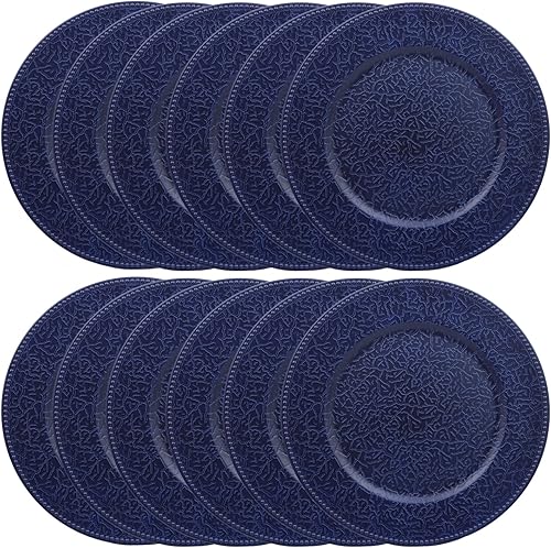 Miniatura 8 de SforGUVA Platos de carga marrones con cuentas, juego de 6 platos de plástico a granel para bodas, para decoración de mesa, vacaciones, Acción de