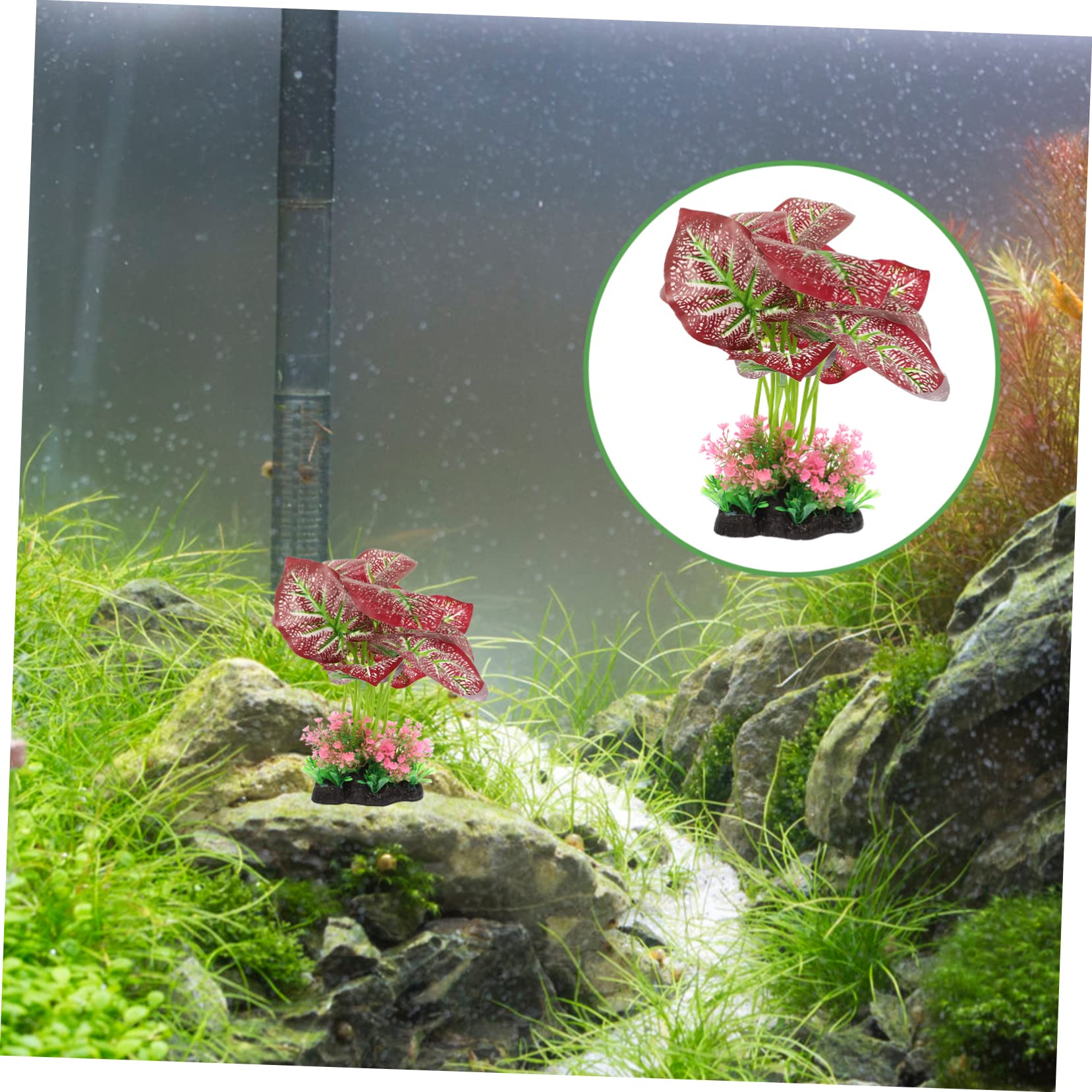 Yardwe 2stücke Künstliche Wasserpflanzen Für Aquarien Dekoration Pflegeleichte Aquarienpflanzen Aus Kunststoff Für Fischbecken Und Aquarienlandschaft Simulation Pflanzen Für
