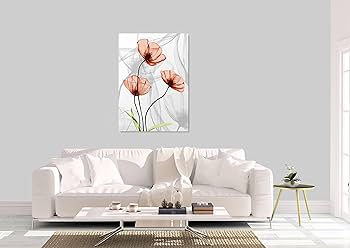 Amazon.co.jp: INTALENCE ART レッドX線フラワー ウォールアート装飾