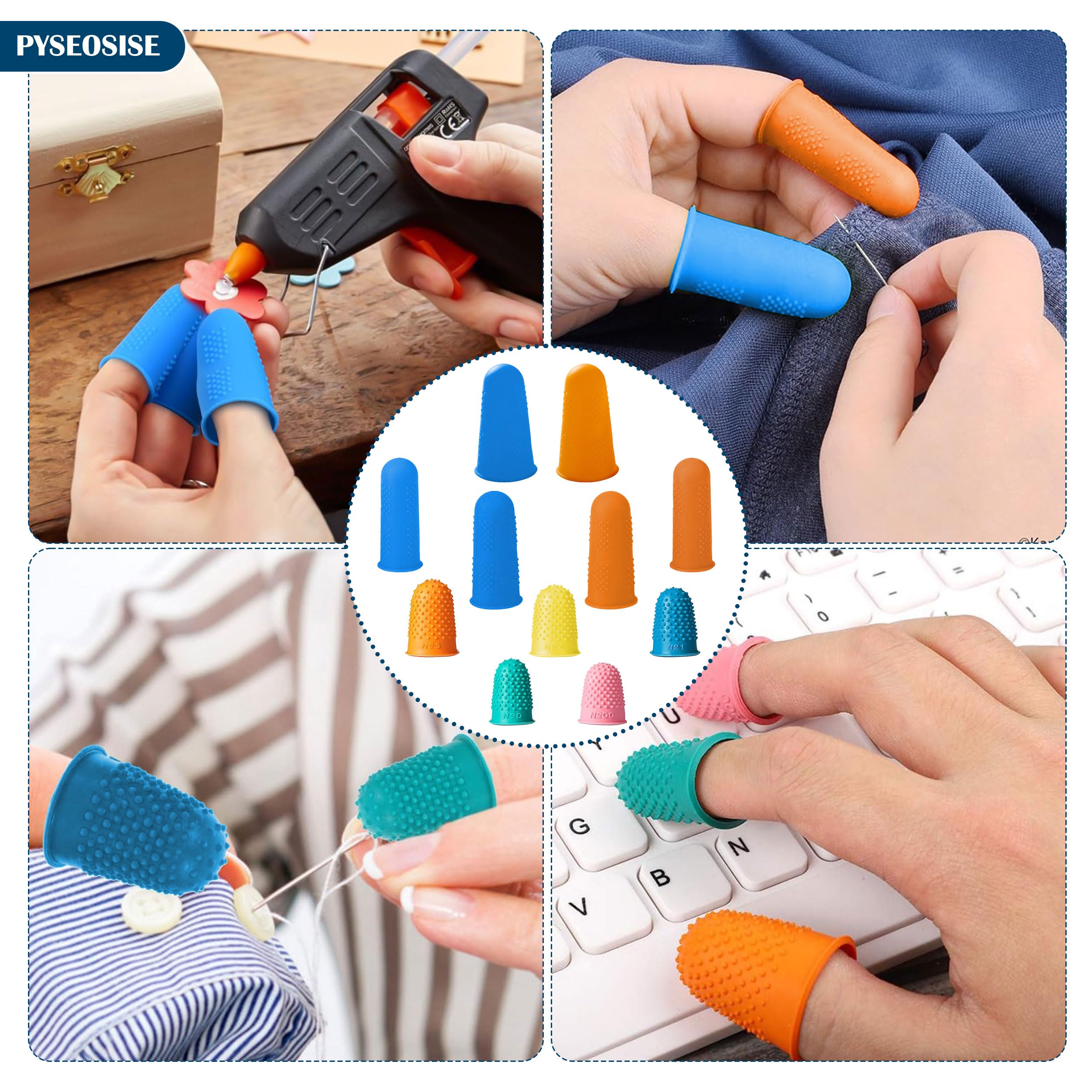 Protectores de Dedos de Goma 32 Piezas Reutilizables para Contar Dinero