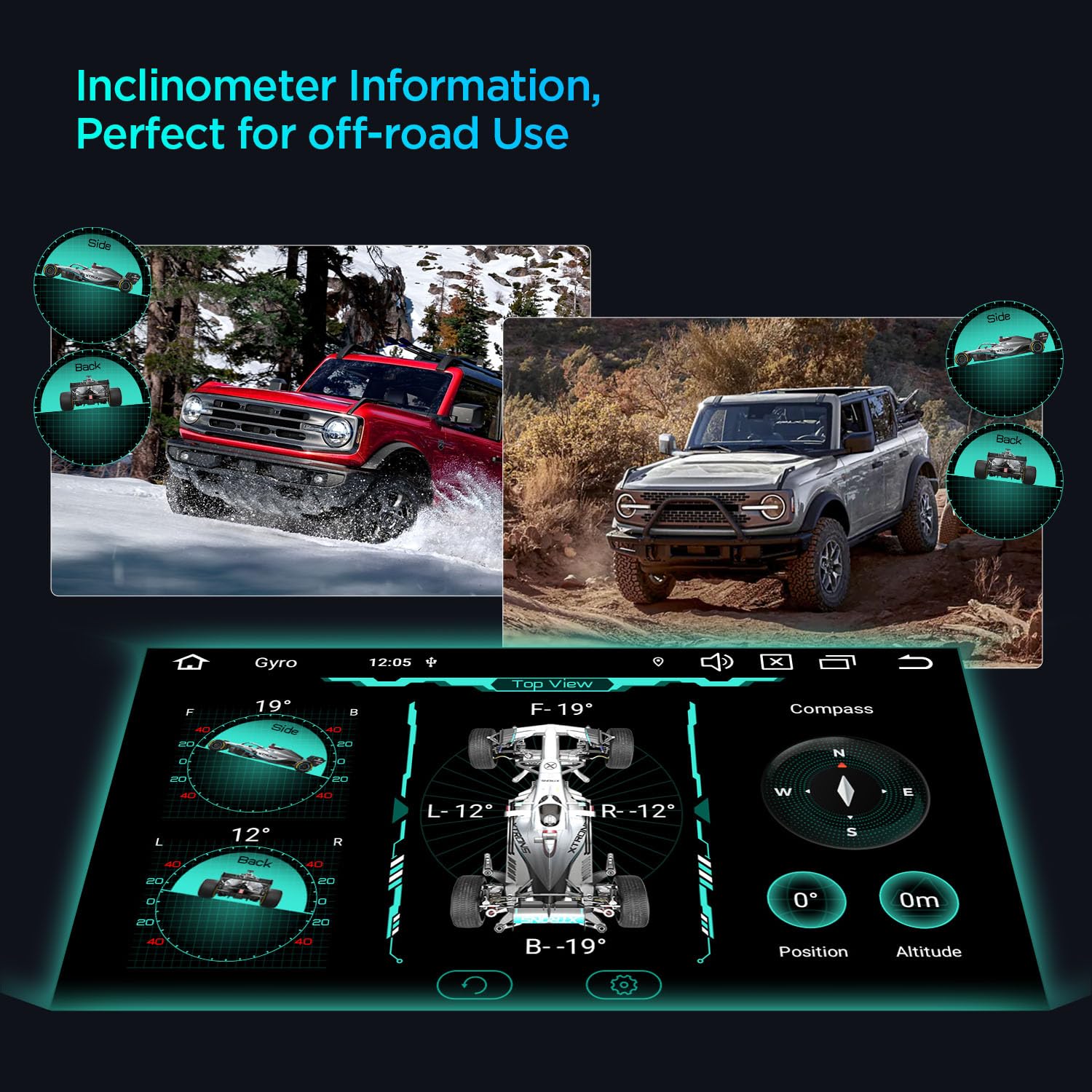 XTRONS 7" Android 14 1 Din Car Stereo 4+64GB for Fiat 500(2007-2015) Cream, Octa-Core Radio Player, Built-in 4G AKM DSP 2K CarAutoPlay Android Auto GPS Navigation Bluetooth 5.0 New UI, Optional DAB+ — view 6